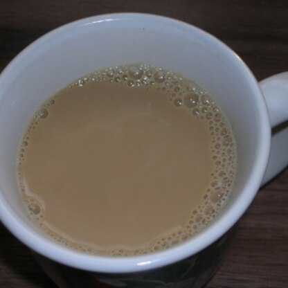 ドリップコーヒーで作りました～♪ミルクたっぷりで、美味しい～☆☆レンチン、便利ですよね～♪ご馳走様でした～！！！